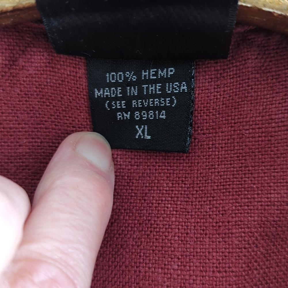 Vintage Hemp Blouse In Rust - Picture 5 of 9